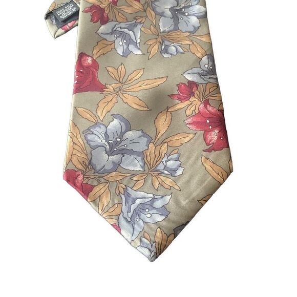 Pre Owned Men’s Mikael York Collection Silk Tie Neck Tie Necktie Classic Floral - Picture 6 of 6
